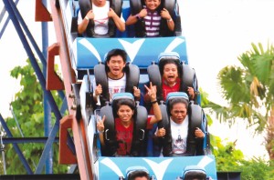 Halilintar. The roller coster. you can see my home assistance face expresion.